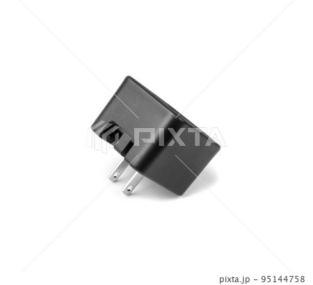 Black American Type C Plug Adapter Isolated 95144758