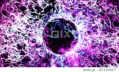 3D rendering cosmic energy strings. Energy flows in the form of thin bright elements 95144827