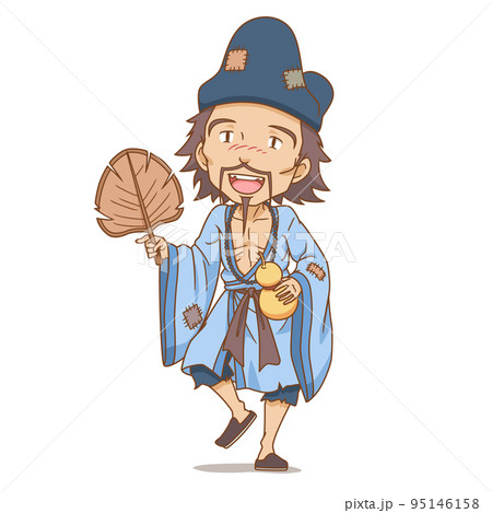 Cartoon character of Zen Buddhist monk. Ji Gong. 95146158