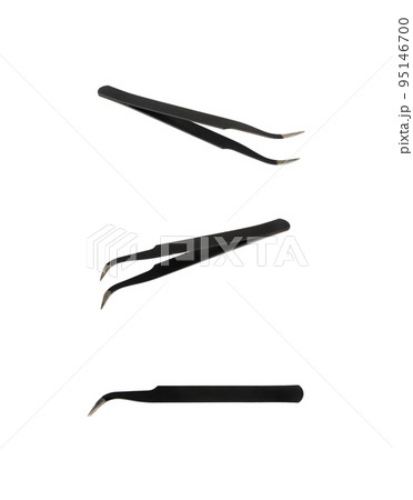 Black Tweezers Isolated 95146700