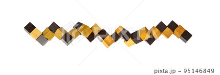 Wood Puzzle, Brain Teaser, Wooden Logic Game 3d Block 95146849