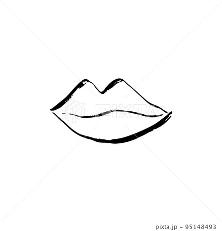 Hand Drawn Lips Icon 95148493
