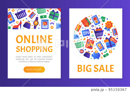 Sale and Shopping Banner Design with Flat and Colorful Icon Vector Template Sale and Shopping Banner Design with Flat and Colorful Icon Vector Template 95150367
