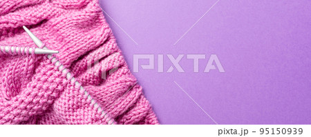 Crochet knitting yarn background Crochet knitting yarn background 95150939