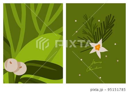 Hand drawn vector abstract graphic Merry Christmas and Happy new year clipart illustrations greeting card set with flowers and leaves.Merry Christmas cute floral design background.Winter holiday art. Hand drawn vector abstract graphic Merry Christmas and Happy new year clipart illustrations greeting card set with flowers and leaves.Merry Christmas cute floral design background.Winter holiday art. 95151785