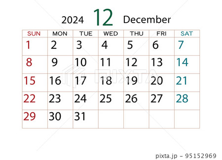 2024年カレンダー12月 2024年カレンダー12月 95152969