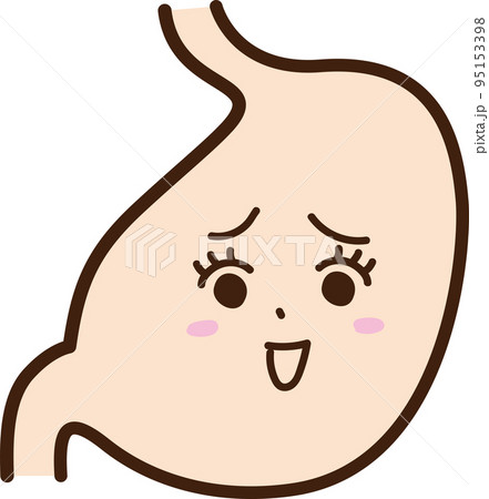 擬人化した胃袋の困った表情 擬人化した胃袋の困った表情 95153398