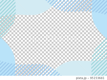抽像簡單的淺藍色條紋框架 95153681