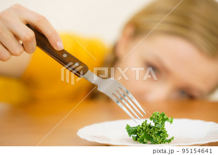Sad young woman being on diet 95154641