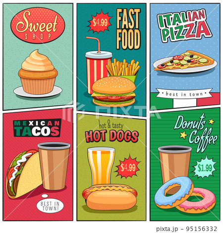 Comic Fast Food Mini Posters Collection Comic Fast Food Mini Posters Collection 95156332
