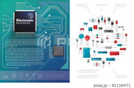 Flat Electronic Components Concept 95156471