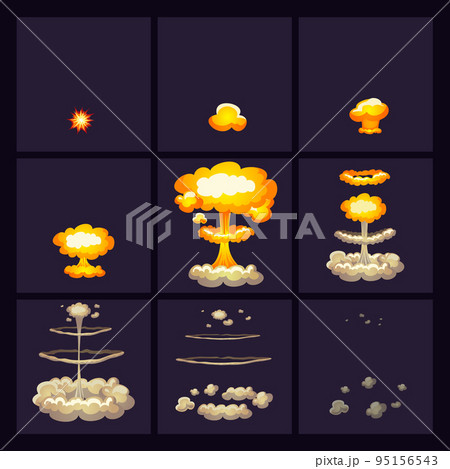 Explosion Effects Icons Set 95156543