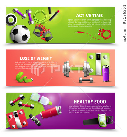 Fitness Gym Banners Set Fitness Gym Banners Set 95156561
