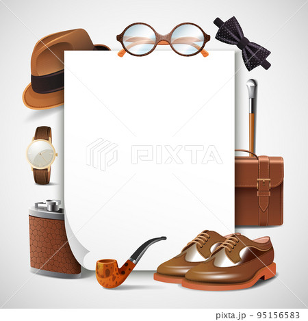 Gentleman Accessories Realistic Frame Gentleman Accessories Realistic Frame 95156583
