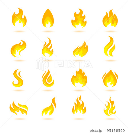 Fire Flames Icons 95156590