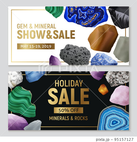 Stones Realistic Banners 95157127