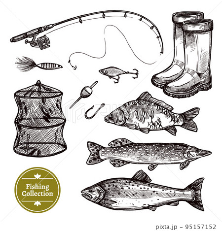 Fishing Sketch Set Fishing Sketch Set 95157152