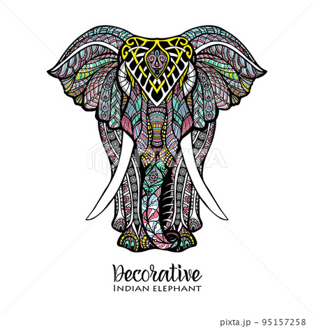 Elephant Colored Illustration Elephant Colored Illustration 95157258