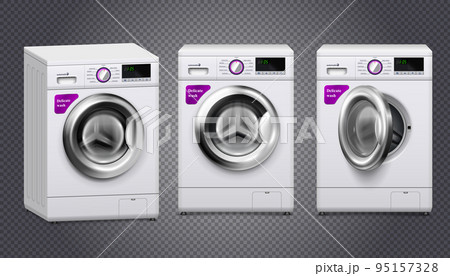 Washing Machine Realistic Set 95157328