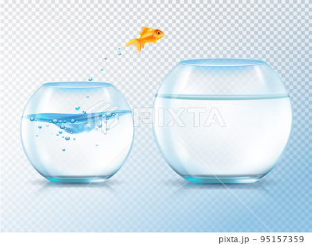 Jumping Golden Carp Composition 95157359