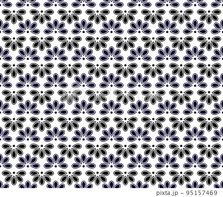 Floral Seamless Vector Pattern With Leaves 95157469