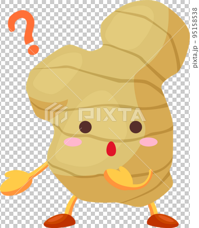 Illustration of a cute ginger character with a curious face Illustration of a cute ginger character with a curious face 95158538