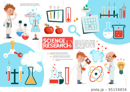 Flat Science Infographic Template 95158856
