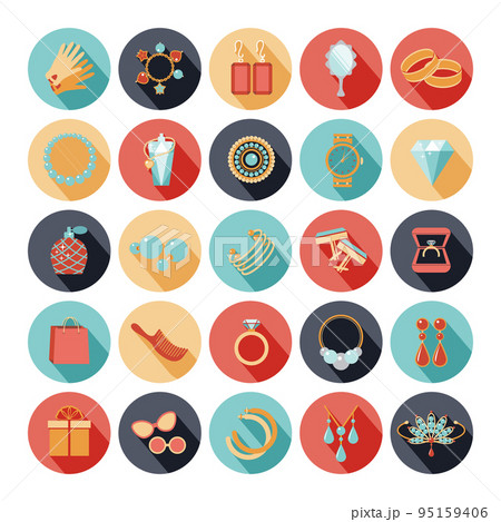 Fashion accessories flat icons Fashion accessories flat icons 95159406