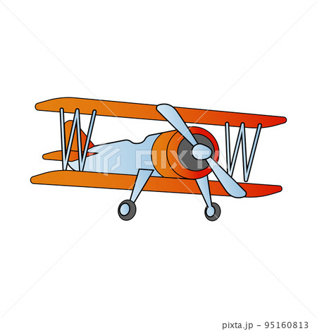 cute of plane on cartoon version 95160813