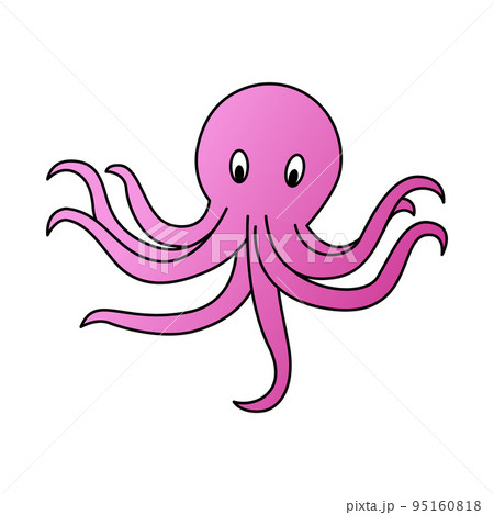 cute of squid on cartoon version, cute of squid on cartoon version, 95160818