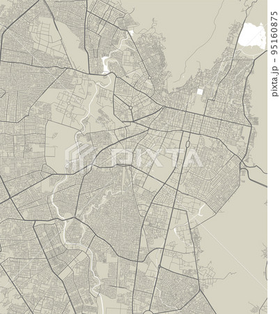 Vector map of Jaipur, India. Urban city road map art poster illustration. 95160875