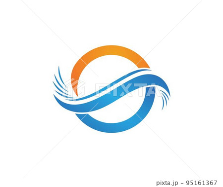 Water wave logo Template 95161367