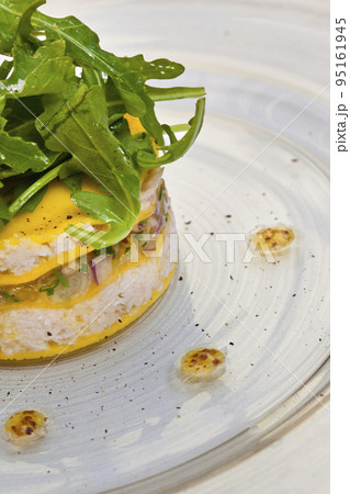 Creative dish in the kitchen of a restaurant 95161945