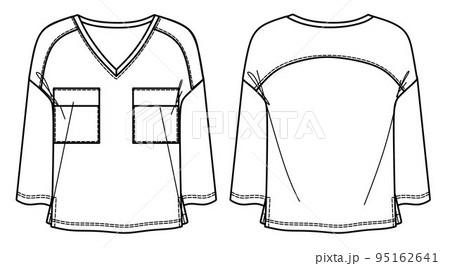 Template jersey basketball v-neck vector illustration flat design