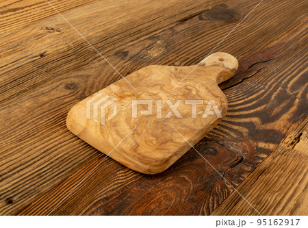 Olive Wood Cutting Board Texture Background 95162917