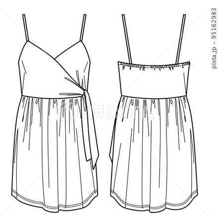 Women's Dress Technical Drawing Fashion Flat | lupon.gov.ph