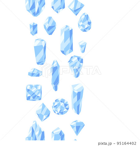 Seamless pattern with crystals or crystalline minerals. Jewelry or semiprecious gem stones. Seamless pattern with crystals or crystalline minerals. Jewelry or semiprecious gem stones. 95164402