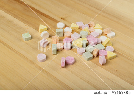 Tablet Candies Isolated, Compressed Tablets 95165309