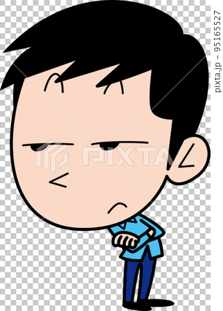 A man staring with half-open eyes A man staring with half-open eyes 95165527