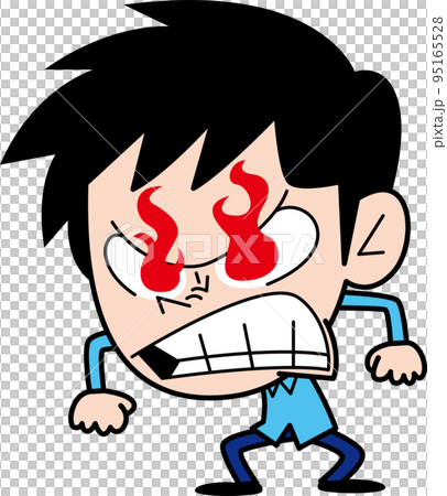 A man with burning eyes and clenched teeth 95165528