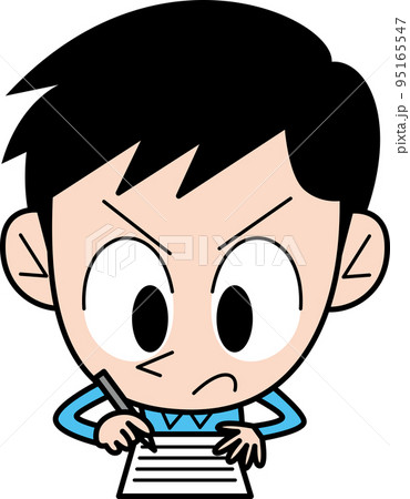 紙に書いている男性 95165547