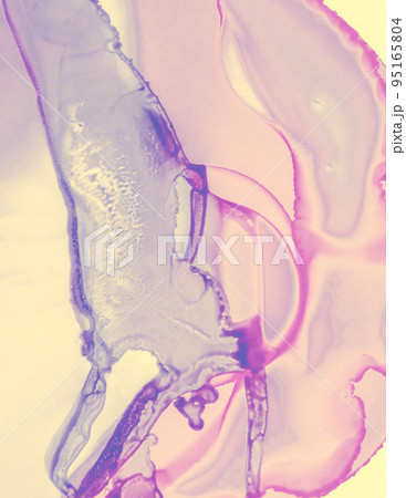 Wedding Invite Design. Pink Pastel Fluid Water. 95165804