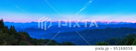 小川村_アルプス展望デッキ_パノラマ 小川村_アルプス展望デッキ_パノラマ 95168058