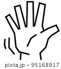 ハンドサイン_ストロング_白_パー 95168917
