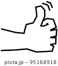ハンドサイン_ストロング_白_いいね 95168918