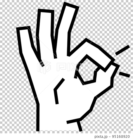 hand sign_strong_white_OK hand sign_strong_white_OK 95168920