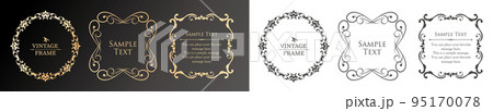 クリスマスモチーフのフレームデザインセット。ゴージャスでエレガントなデザイン素材 クリスマスモチーフのフレームデザインセット。ゴージャスでエレガントなデザイン素材 95170078