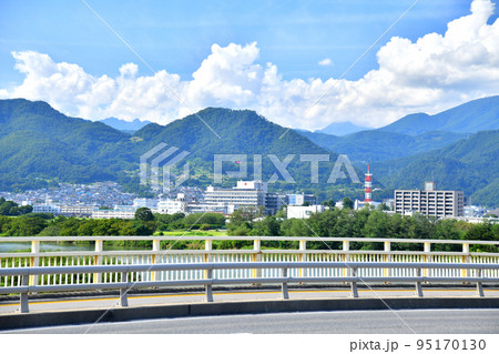 長野大橋／犀川より長野駅方向を望む(長野県長野市)【2022.9】 95170130