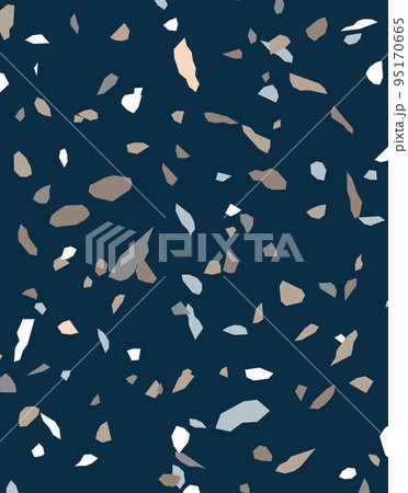 テラゾ背景。美しい大理石の背景パターン。石の欠片が混ざった人工大理石 95170665