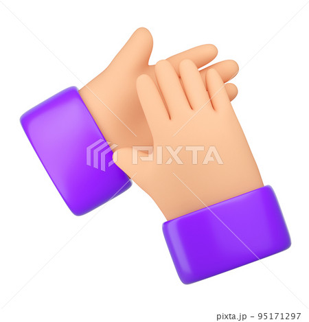 3d Human hands clapping and applause. Business succes, teamwork, agreement and ovation concept. High quality isolated render 3d Human hands clapping and applause. Business succes, teamwork, agreement and ovation concept. High quality isolated render 95171297